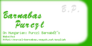 barnabas purczl business card